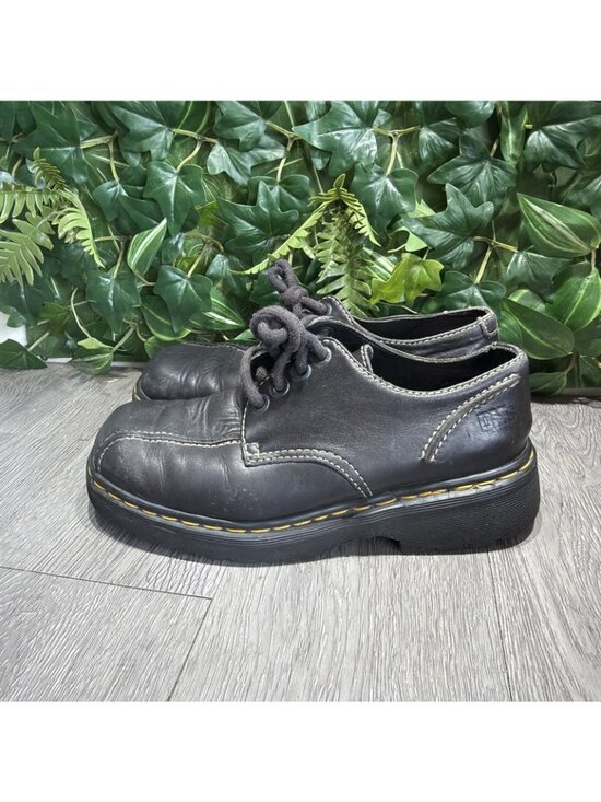 Vintage Dr Martens Chunky Oxford’s Square Toe Mens Black Leather Size 8UK 9 US main image 6